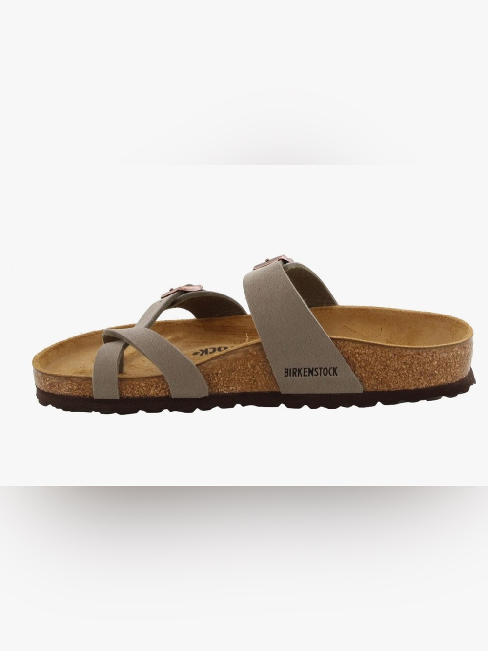 NWT Birkenstock Mayari Birko-Flor Sandals Stone Gray Size 39 US 8-8.5 - Picture 4 of 13